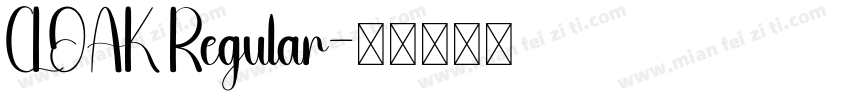 CLOAK Regular字体转换